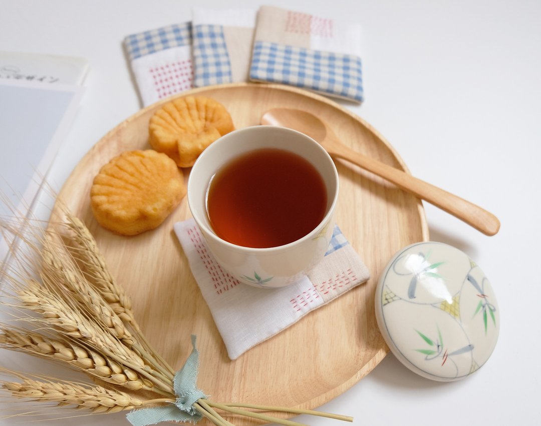 Little Things Coaster Set 005- Blue Gingham (4 Pieces /Set ) - 杯垫 - 棉．麻 蓝色