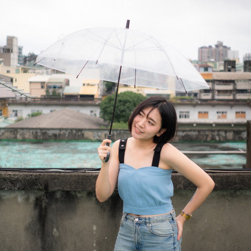 可调式后扣背心 // 天蓝 - 女装背心 - 聚酯纤维 蓝色