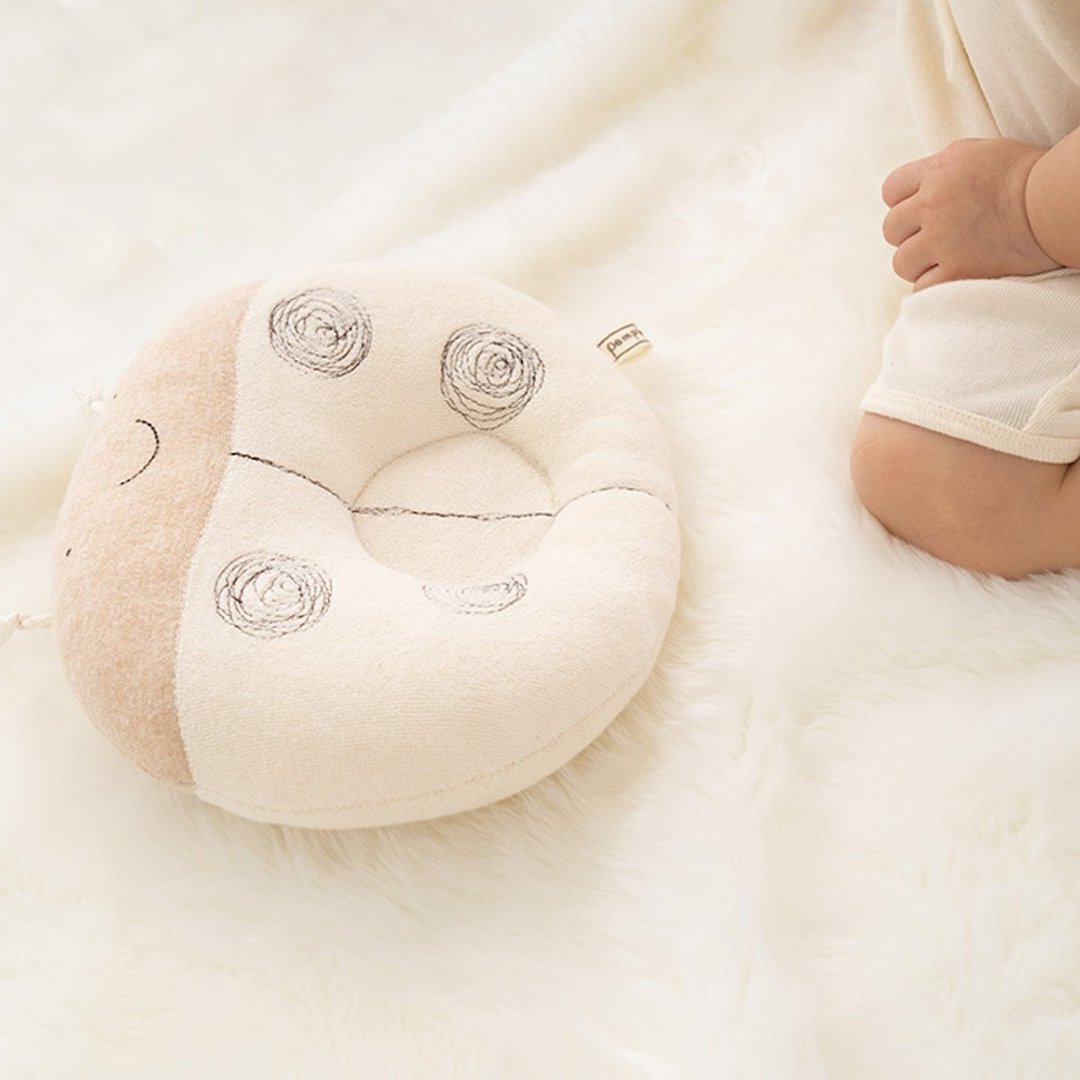 [新品上市!!] Y-1383 100% 有机棉婴儿枕头防悬崖瓢虫瓢虫日本制造 - 婴儿饰品 - 棉 白色