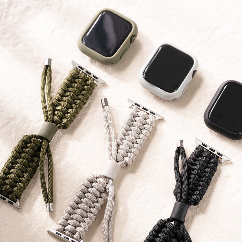 Apple watch - 编织绳 表壳表带套组 - 表带 - 尼龙 卡其色