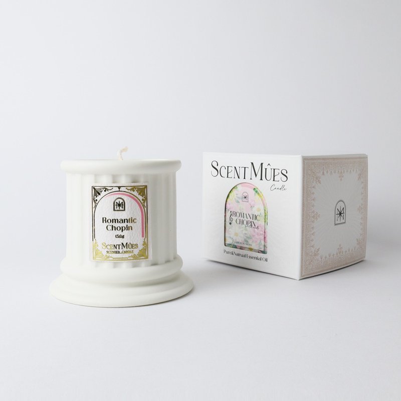 大音乐家 浪漫萧邦 精油大豆香氛蜡 按摩蜡烛150g (浪漫花香) - 蜡烛/烛台 - 蜡 粉红色