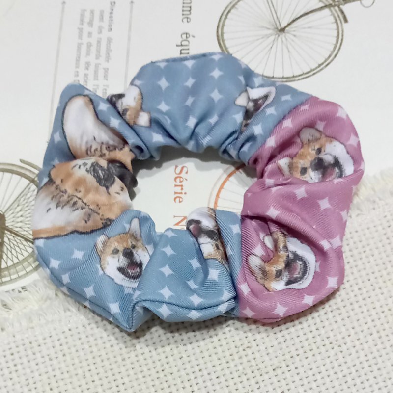 双色星芒-大肠发圈_柴犬_马尾发带 - 发饰 - 聚酯纤维 