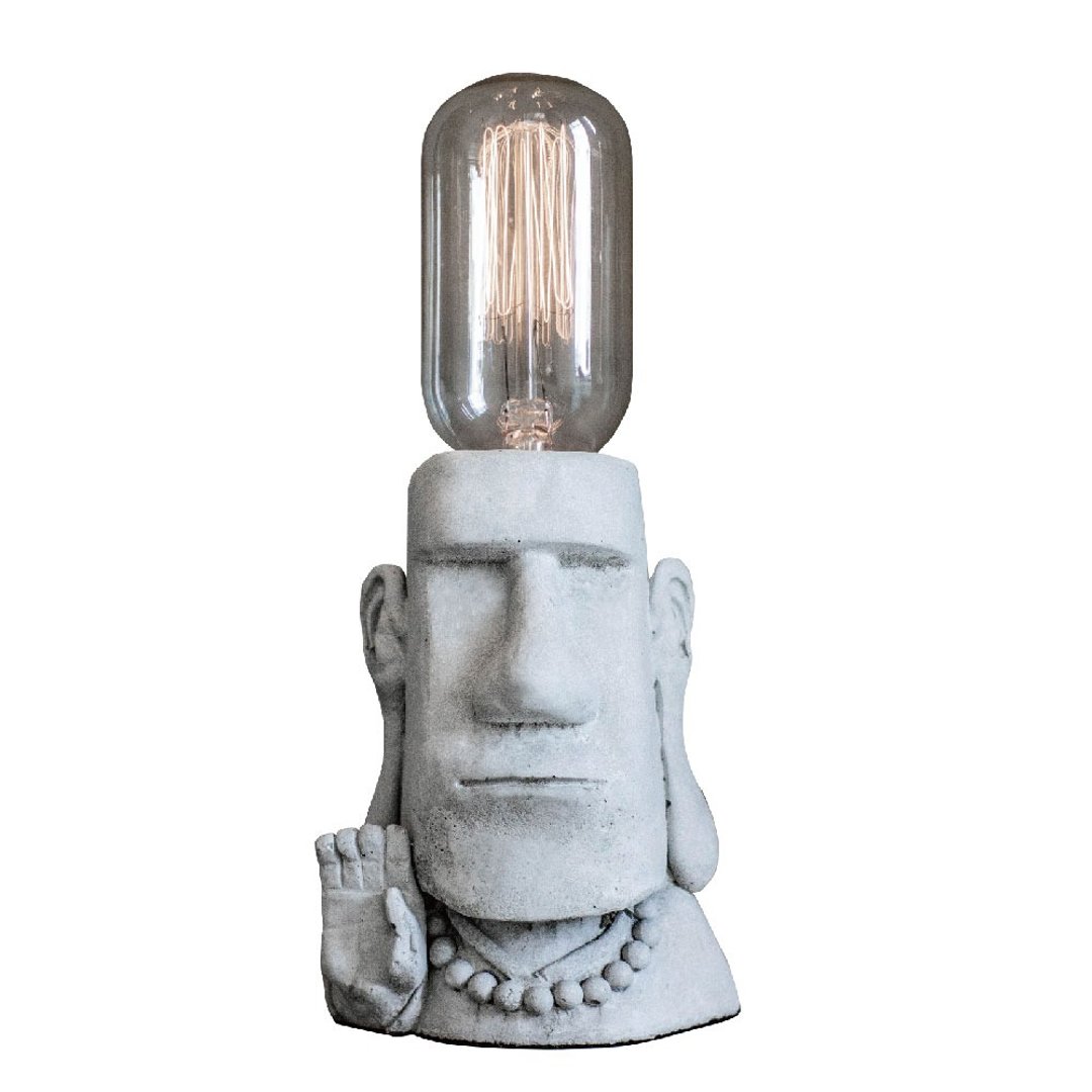 曙MUSE 摩艾佛光造型桌灯 LED灯 钨丝灯泡 USB灯 摆饰 - 灯具/灯饰 - 水泥 灰色