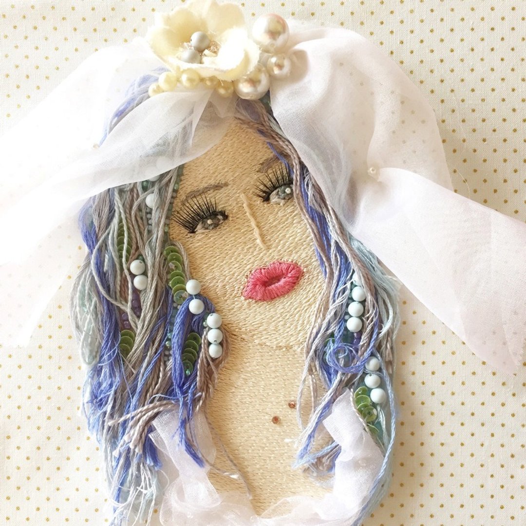 La Lumiere　　 embroidery beads white art  - 其他 - 绣线 白色