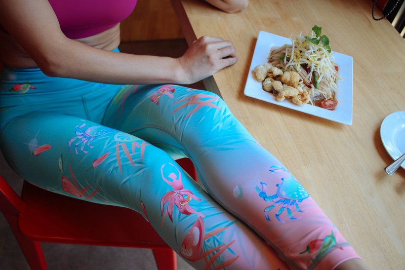 TASTY SOM TUM LEGGING PINK COLOR 【歲末 7 折】 - 女装瑜珈服 - 聚酯纤维 蓝色