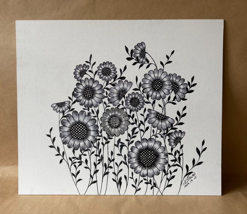 心田上的向日葵_挂画 - 海报/装饰画/版画 - 棉．麻 