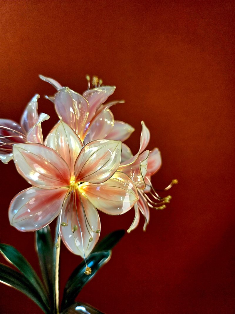 朱顶红【闲逛花间系列•沾浸艺术花灯】。小夜灯。生日礼物 - 灯具/灯饰 - 树脂 