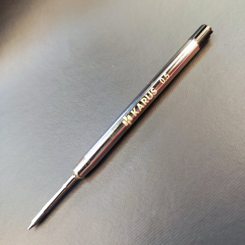 0.5 珠头・中性油墨(黑色)・金属壳派克G2笔芯 - 圆珠笔/中性笔 - 不锈钢 