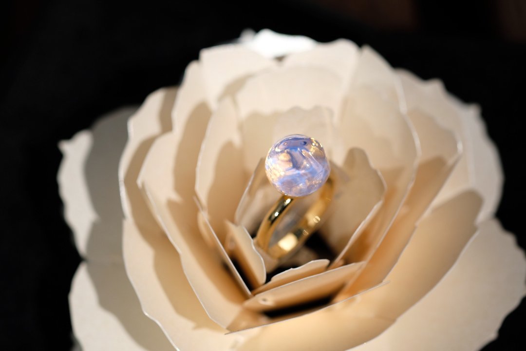 Crystal Bay Ring (light pink) 晶.凝指环 (淡粉红) - 戒指 - 玻璃 粉红色