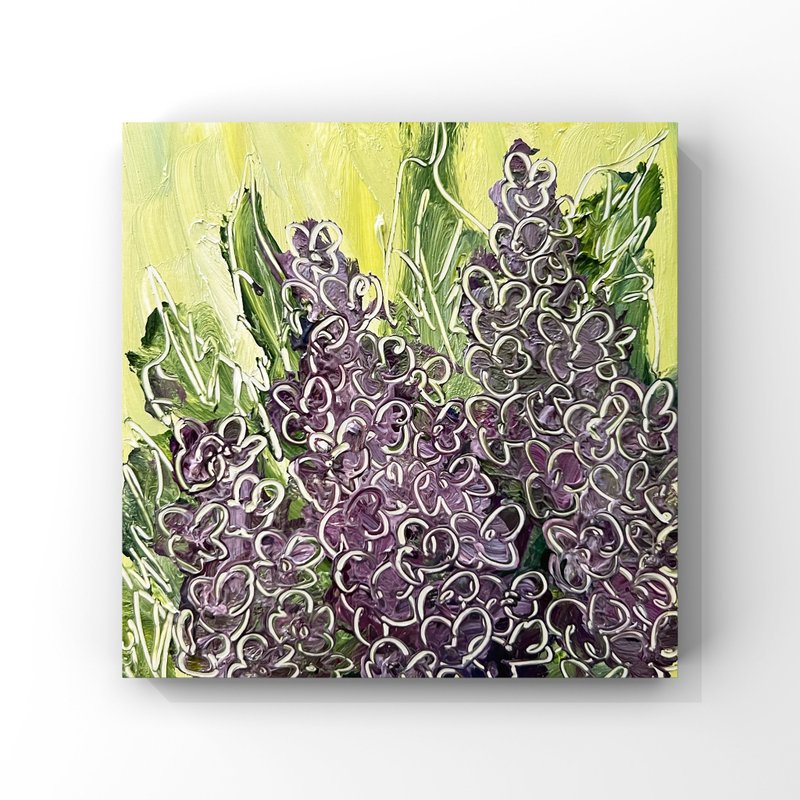 丁香花艺术丁香原创油画小花卉艺术品印象派 - 海报/装饰画/版画 - 其他材质 紫色