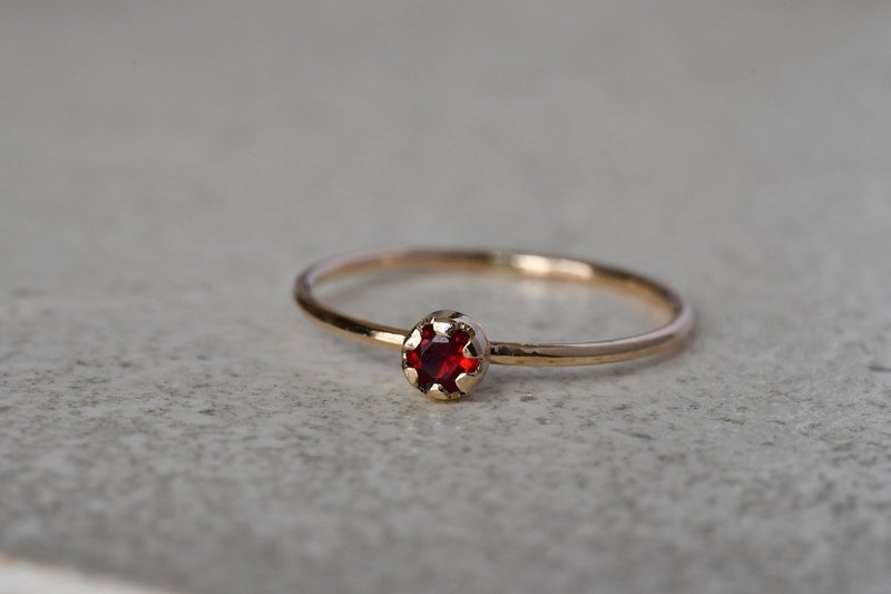 向往 深红 - 戒指 - 其他金属 红色