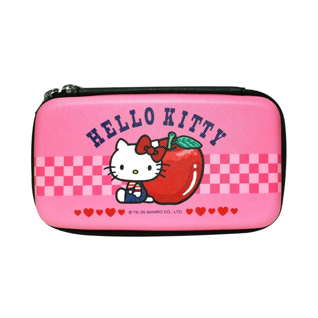 【Hong Man】三丽鸥系列 硬壳收纳包 Hello Kitty与苹果 - 化妆包/杂物包 - 塑料 多色