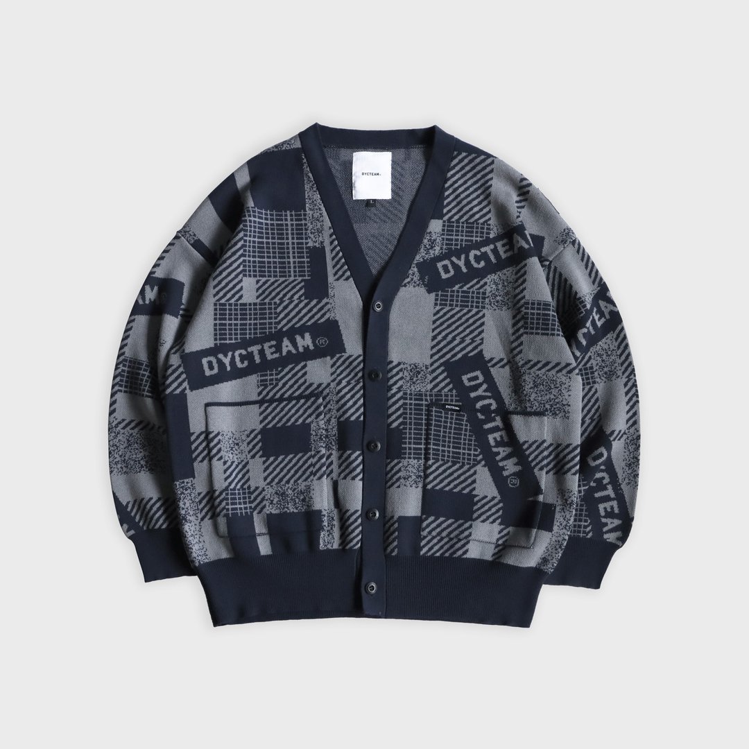 DYCTEAM - D-CODE knitted jacket (dark/blue) - 男装针织衫/毛衣 - 其他材质 蓝色