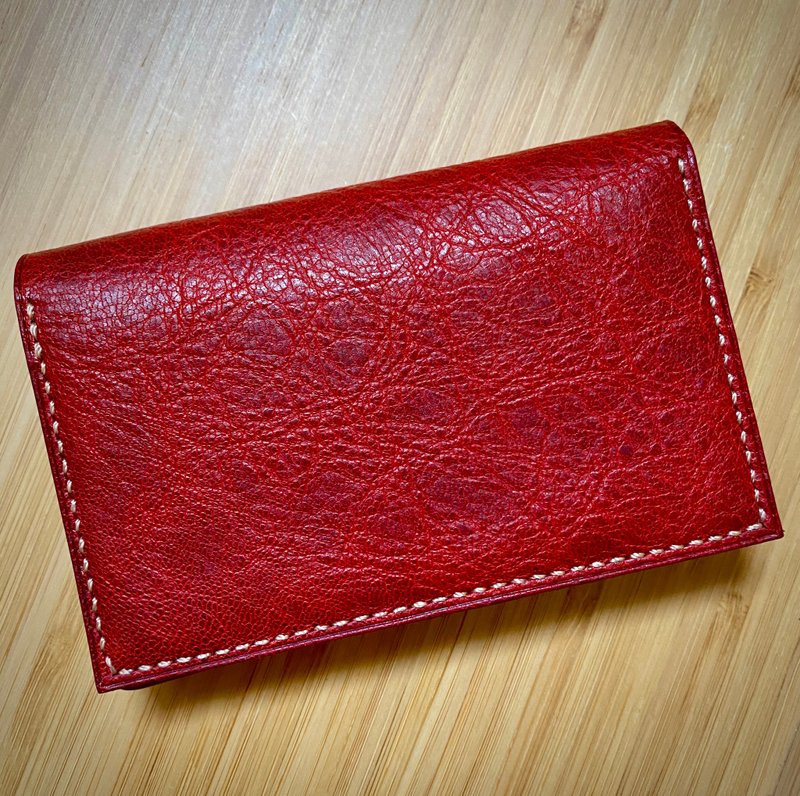 经典对折名片夹【勃根地红】 - 名片夹/名片盒 - 真皮 红色