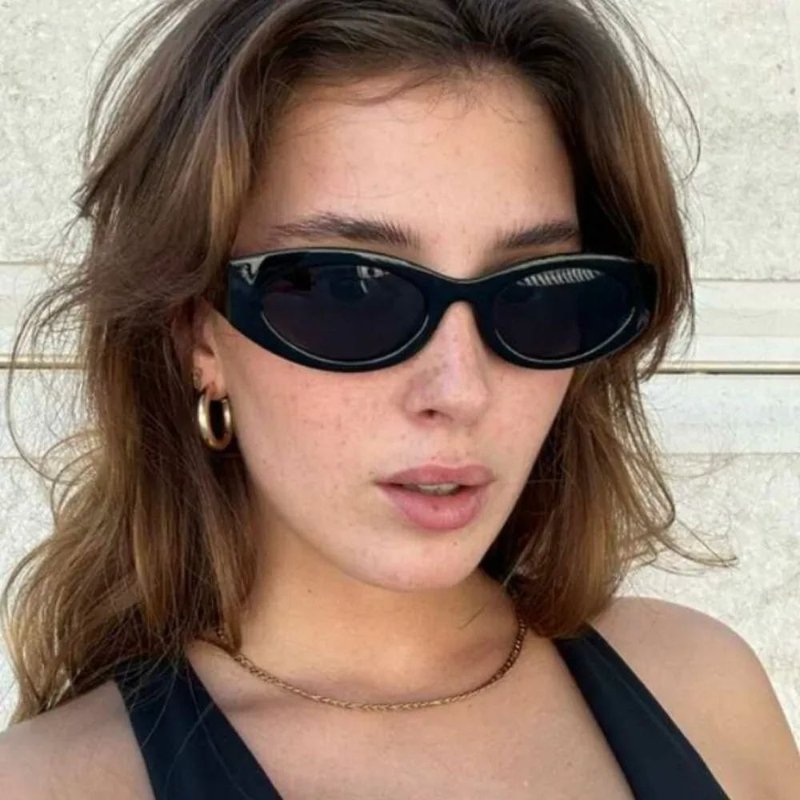 MELLER | NEMY 优雅猫眼细框椭圆墨镜 - 墨镜 - 其他材质 多色