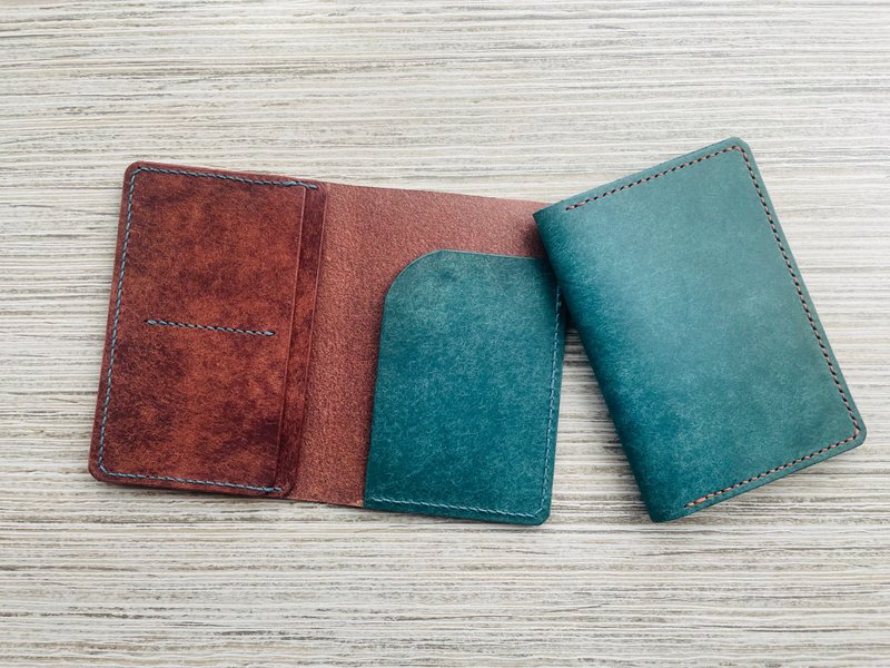 革物制织_意大利Pueblo磨砂植鞣革手缝护照套 - 护照夹/护照套 - 真皮 