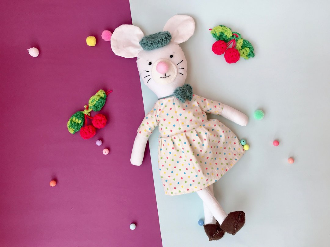 Handmade doll :  long leg rat doll ,Ray - 玩偶/公仔 - 棉 紫色