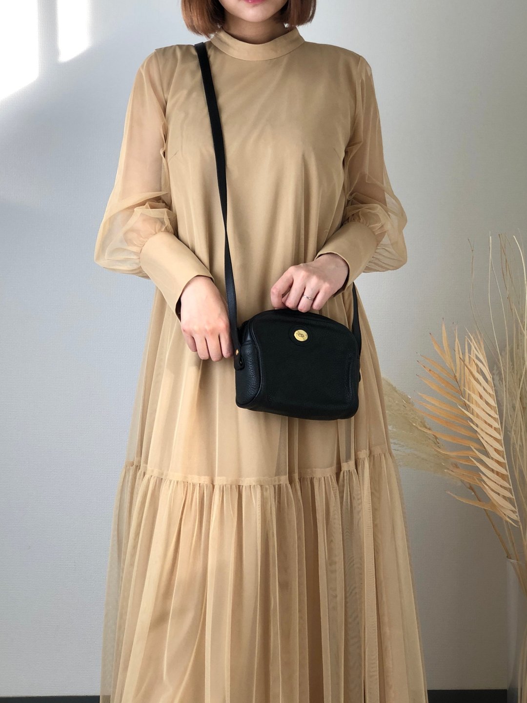 【日本直送，名牌二手包装】Christian Dior CD标志皮革单肩包黑复古jv22hs - 侧背包/斜挎包 - 真皮 黑色