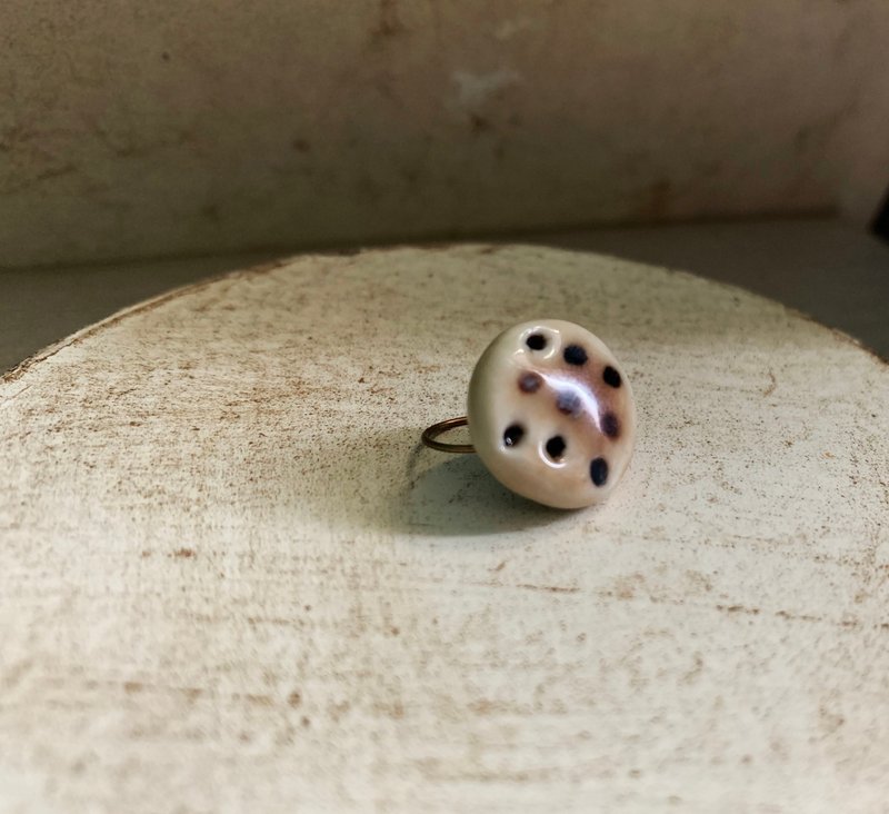 无痕耳环 免耳洞 日本白瓷 自然釉色 无限色调 1350高温烧制 - 耳环/耳夹 - 瓷 