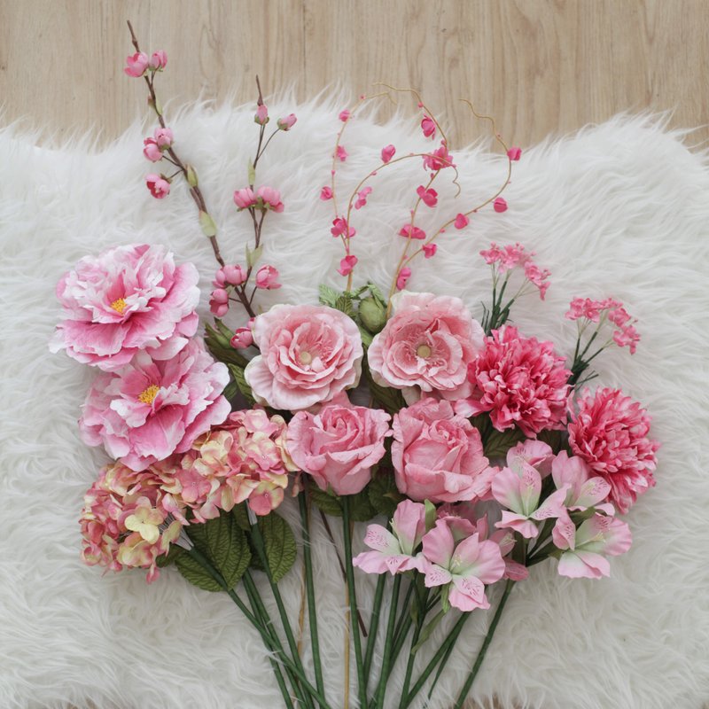 PINK BLOOM - Medium Posie Rooms for Home Decoration - 香薰/精油/线香 - 纸 粉红色