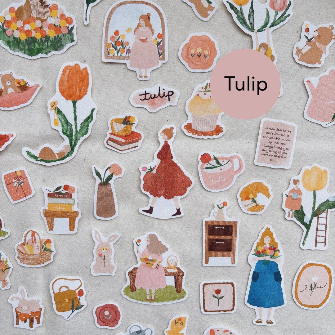 tulip - 贴纸 - 纸 红色