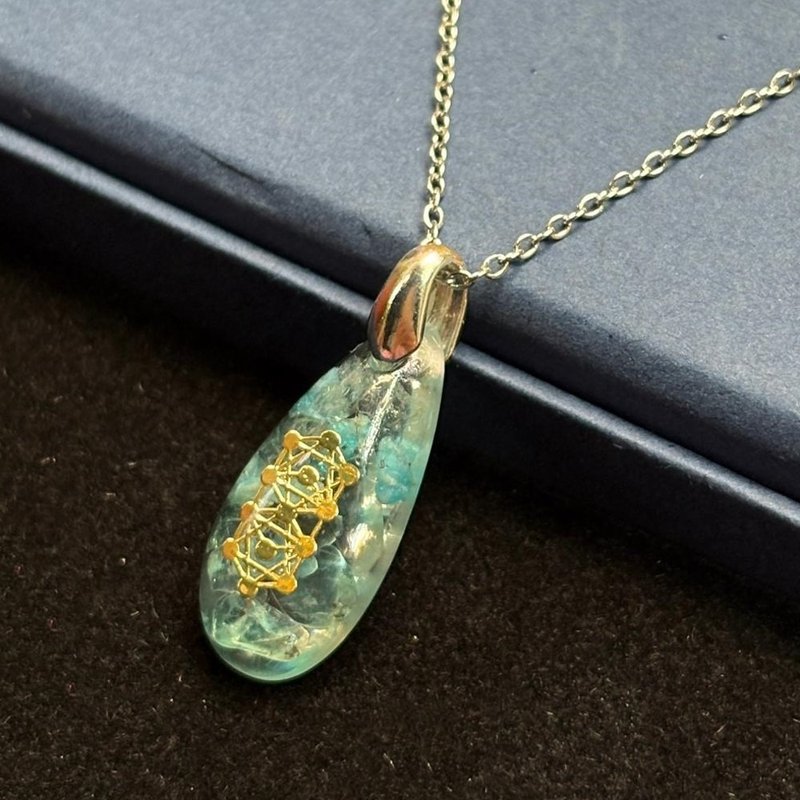 卡巴拉生命之树奥刚项链 - 项链 - 水晶 蓝色
