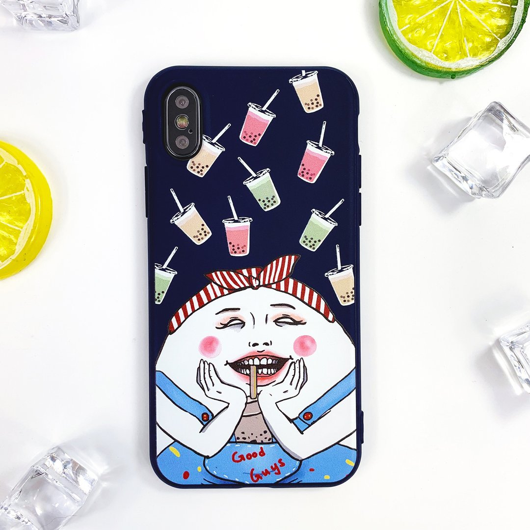 蛋蛋的珍奶魂 - iPhone 手机壳 (全软壳) - 手机壳/手机套 - 塑料 蓝色