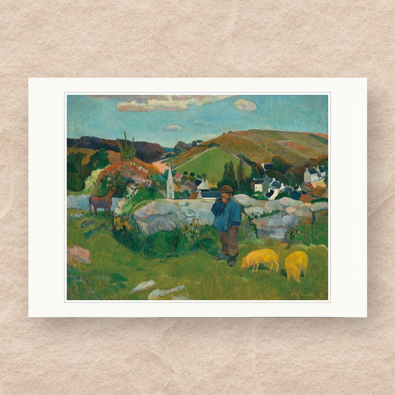 【 艺术画卡 】高更・不列塔尼牧人  | B4画卡 - 海报/装饰画/版画 - 纸 多色