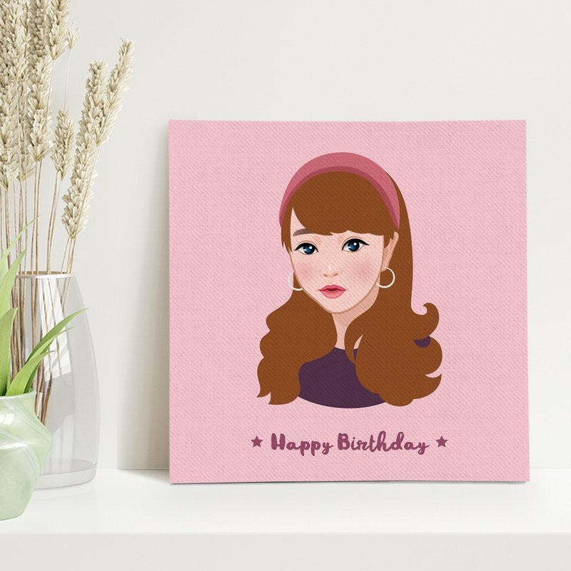 定制人像宠物画 / 无框画 (卡漫风) - 订制画像 - 棉．麻 白色