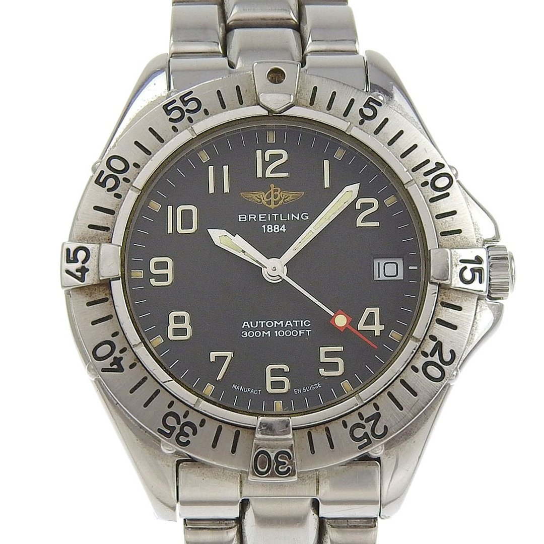 【日本直送】Breitling (百年灵) Colt (战斗家系列) 腕表 A17035 不锈钢 自动上链 指针式显示 黑色表盘 女仕款【二手】 - 女表 - 不锈钢 黑色