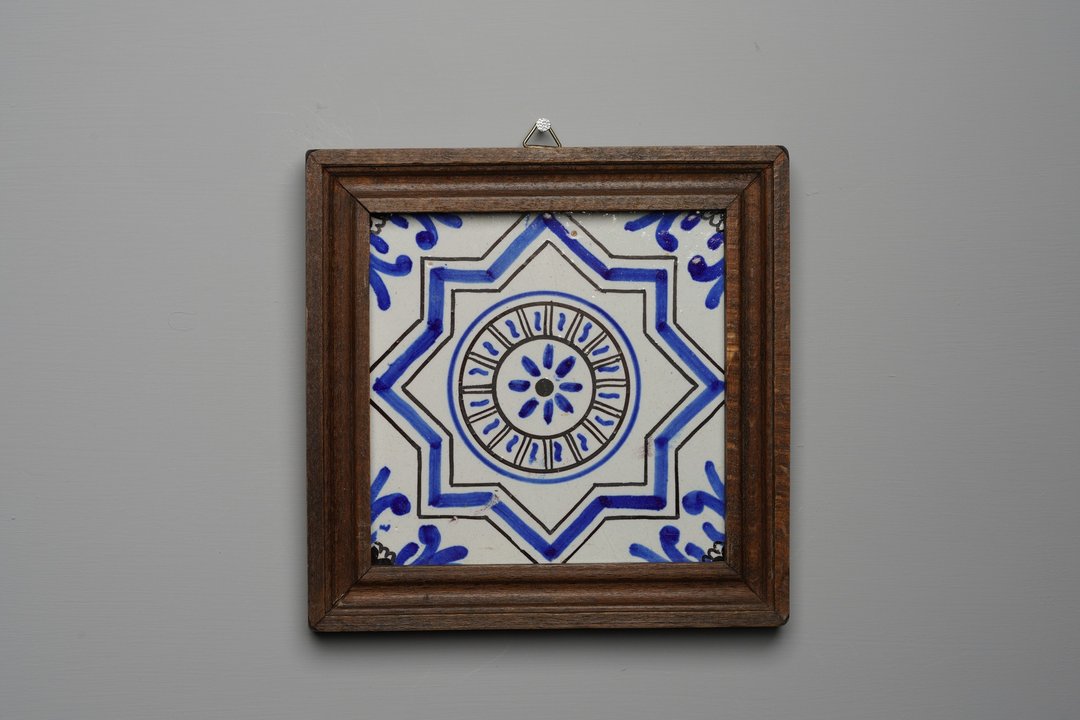 荷兰手绘汉堡市八边型瓷砖 / 台夫特 /Delft blue/代尔夫特蓝 - 海报/装饰画/版画 - 陶 蓝色