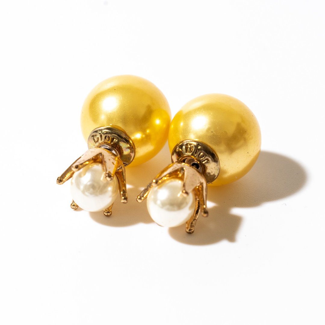 Christian Dior 部落珍珠 × 皇冠耳环 - 项链 - 其他金属 金色