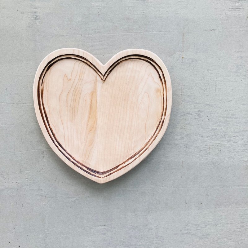 枫木爱心盘 - 盘子/餐盘/盘架 - 木头 