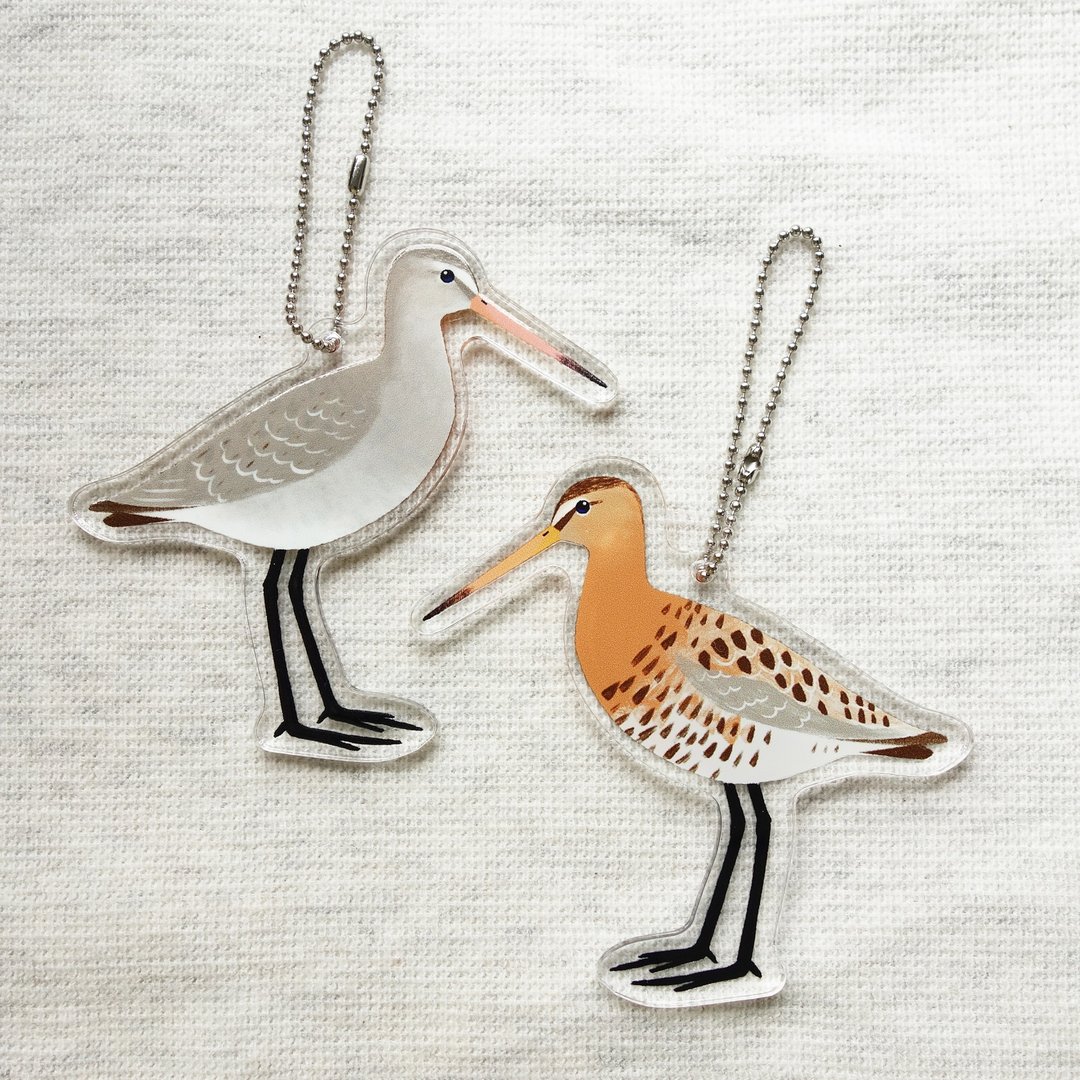 Black-tailed Godwits Acrylic Keychain - 钥匙链/钥匙包 - 压克力 