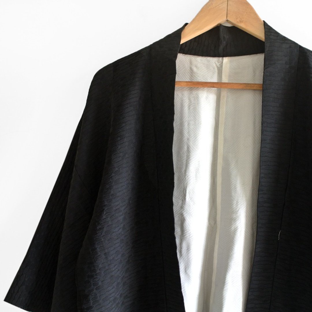│Slowly│日本古董-轻和服外套F2│古着.vintage.复古.文艺. - 女装休闲/机能外套 - 其他材质 黑色