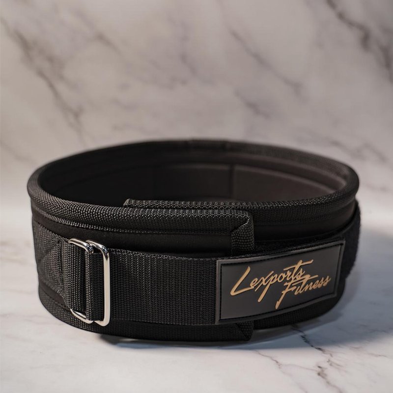 专业重训举重腰带 核心保护型 - 运动配件 - 其他材质 黑色