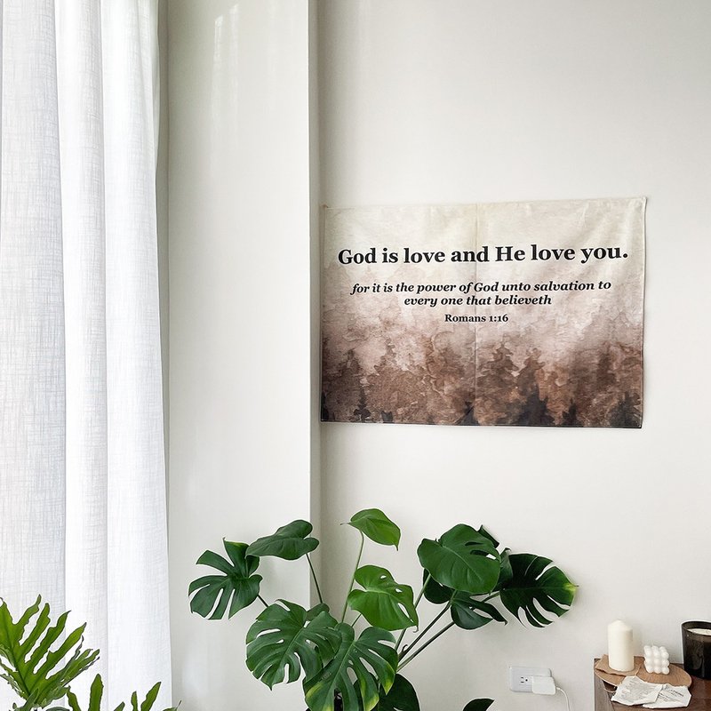 JIN CHA GOD- 棉麻质感挂布 这福音本是神的大能 要救一切相信的 - 海报/装饰画/版画 - 棉．麻 