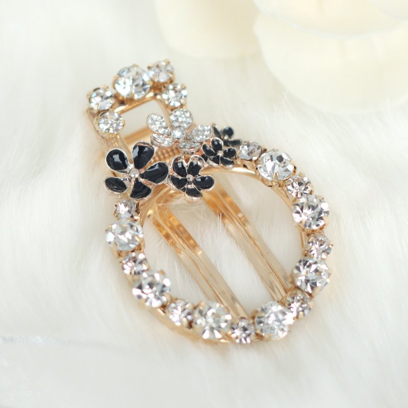 闪闪圆形发夹 - 发饰 - 其他金属 金色