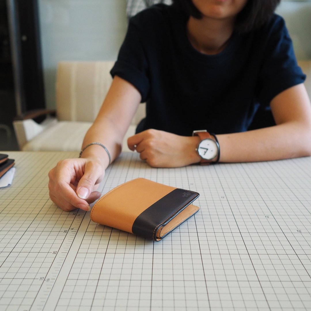 Racket M wallet /Squash - 皮夹/钱包 - 真皮 橘色