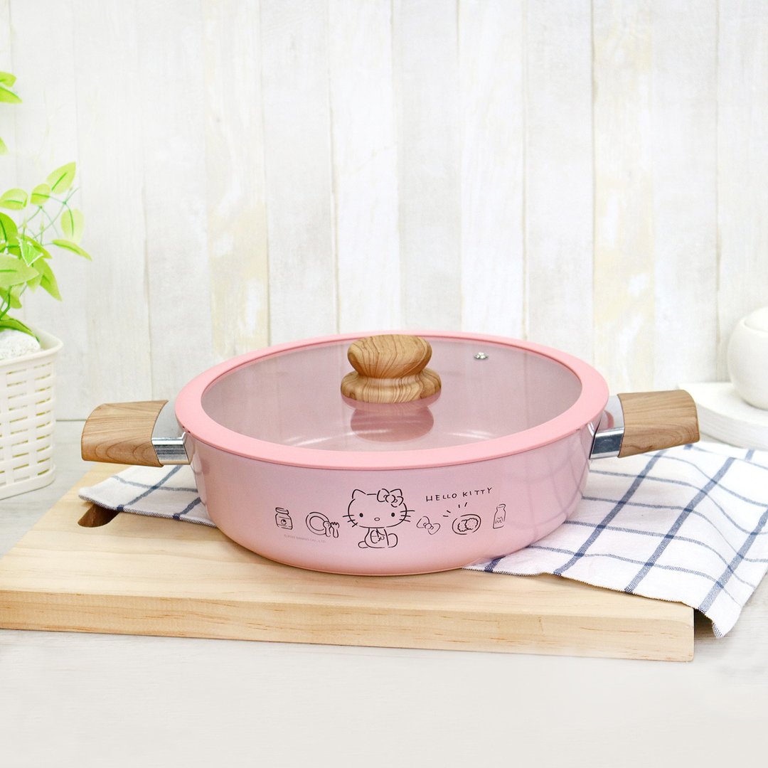 【HELLO KITTY】粉萌锅具组-日式双耳汤锅/寿喜烧锅 - 锅具/烤盘 - 铝合金 粉红色