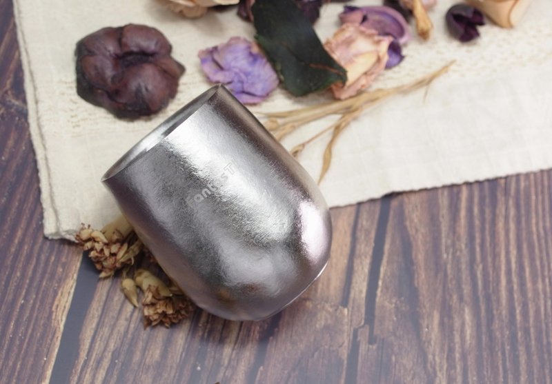 FantasTi  钛爱生活系列-纯钛双层保温保冷钛杯-灿银结晶 220ml - 其他杯子 - 其他金属 粉红色