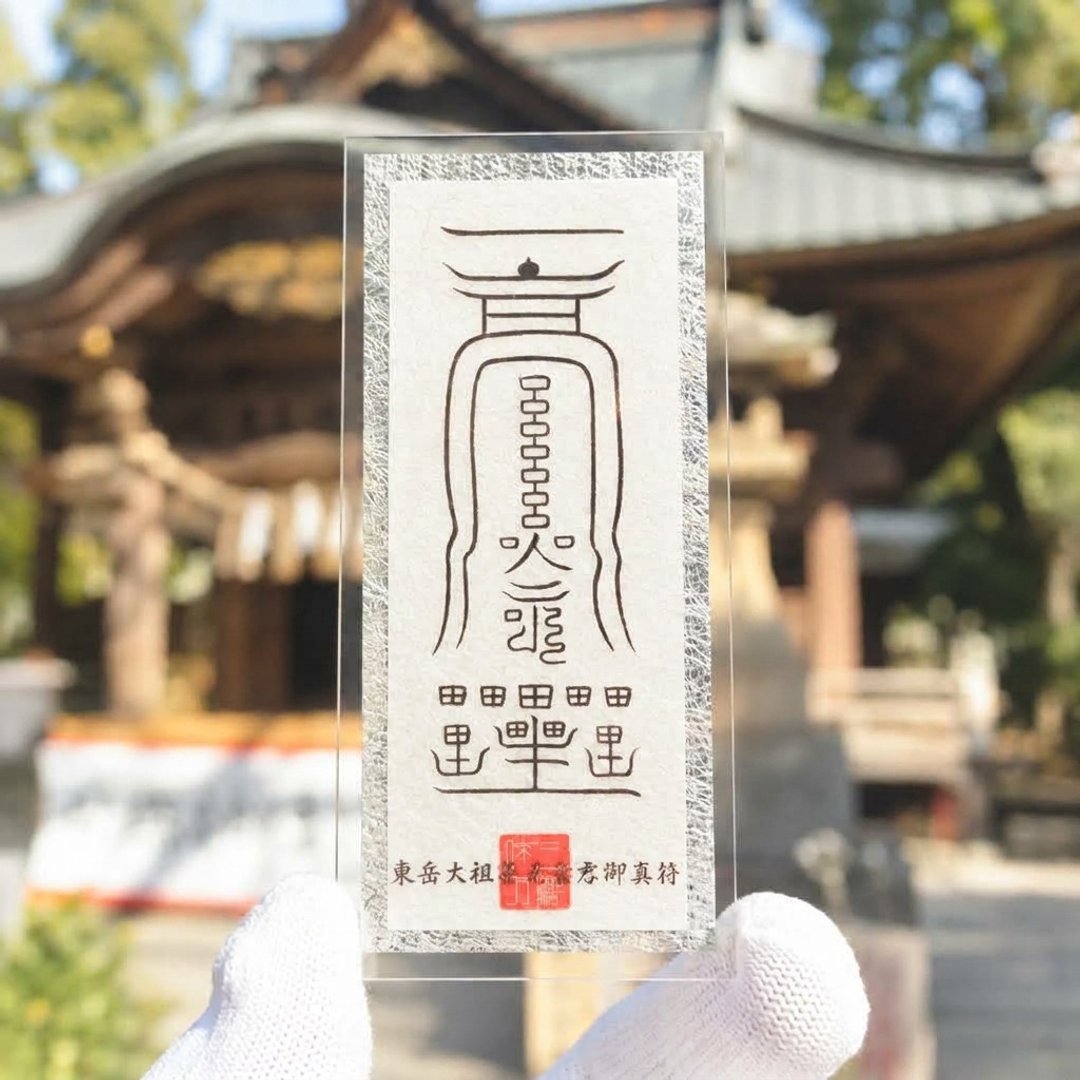 东岳太祖 / 泰山・春日文化艺术 / 银箔和纸・桧木 - 其他 - 其他材质 银色