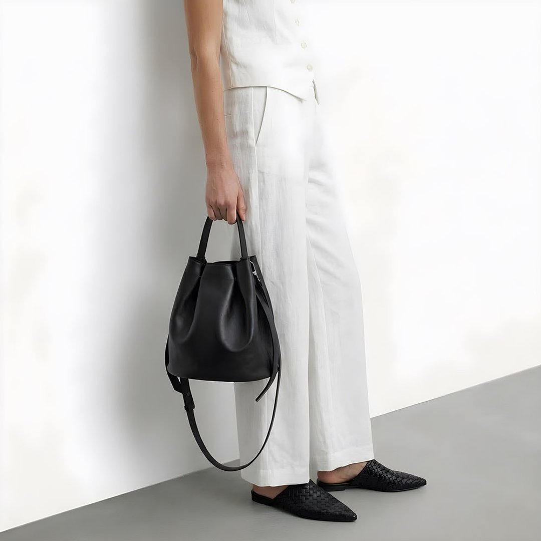 Brook Bucket Bag 泊境水桶包/真皮包/单肩包/斜背包/手提包 - 侧背包/斜挎包 - 真皮 黑色