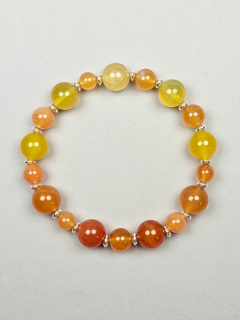 五行喜土能量手串 ( 附加基本八字命书 ) - 手链/手环 - 宝石 橘色