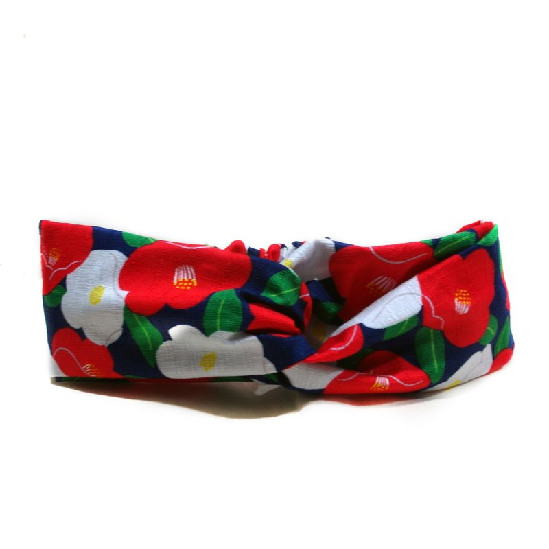 深版山茶花 限量款◎发带◎MIX - 发饰 - 棉．麻 蓝色