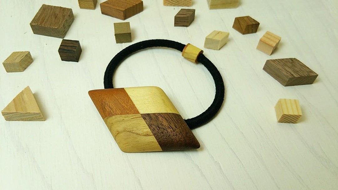 "Renewal" parquet of Hair ③ - 发饰 - 木头 咖啡色