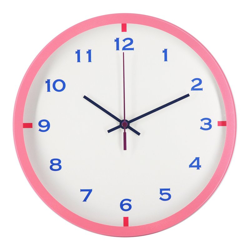 Color - 粉红泡泡静音壁钟  数字 壁挂 - 时钟/闹钟 - 塑料 粉红色