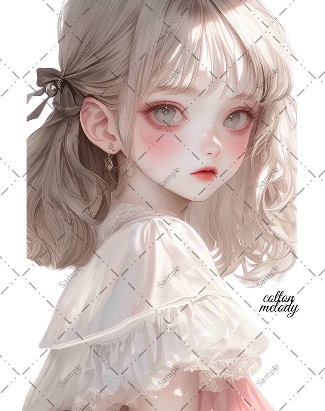 original sticker no.582 人物贴纸 原创贴纸 人物贴纸 女孩贴纸 原创人物贴纸 - 贴纸 - 纸 