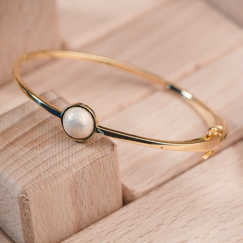 棉珍珠手环 - Endless - 手链/手环 - 其他金属 金色