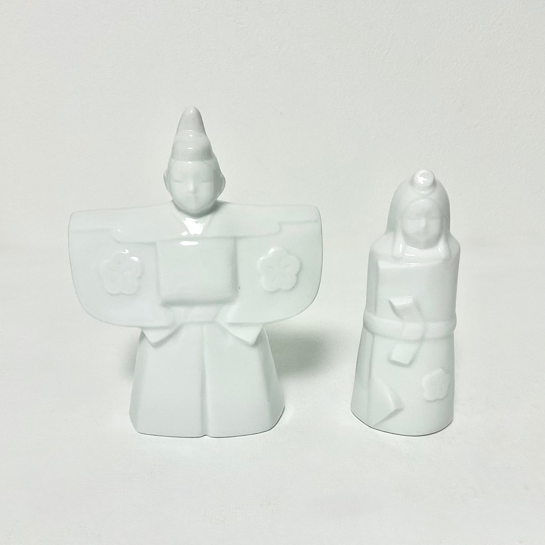 白瓷雏人形摆饰组 - 玩偶/公仔 - 瓷 白色
